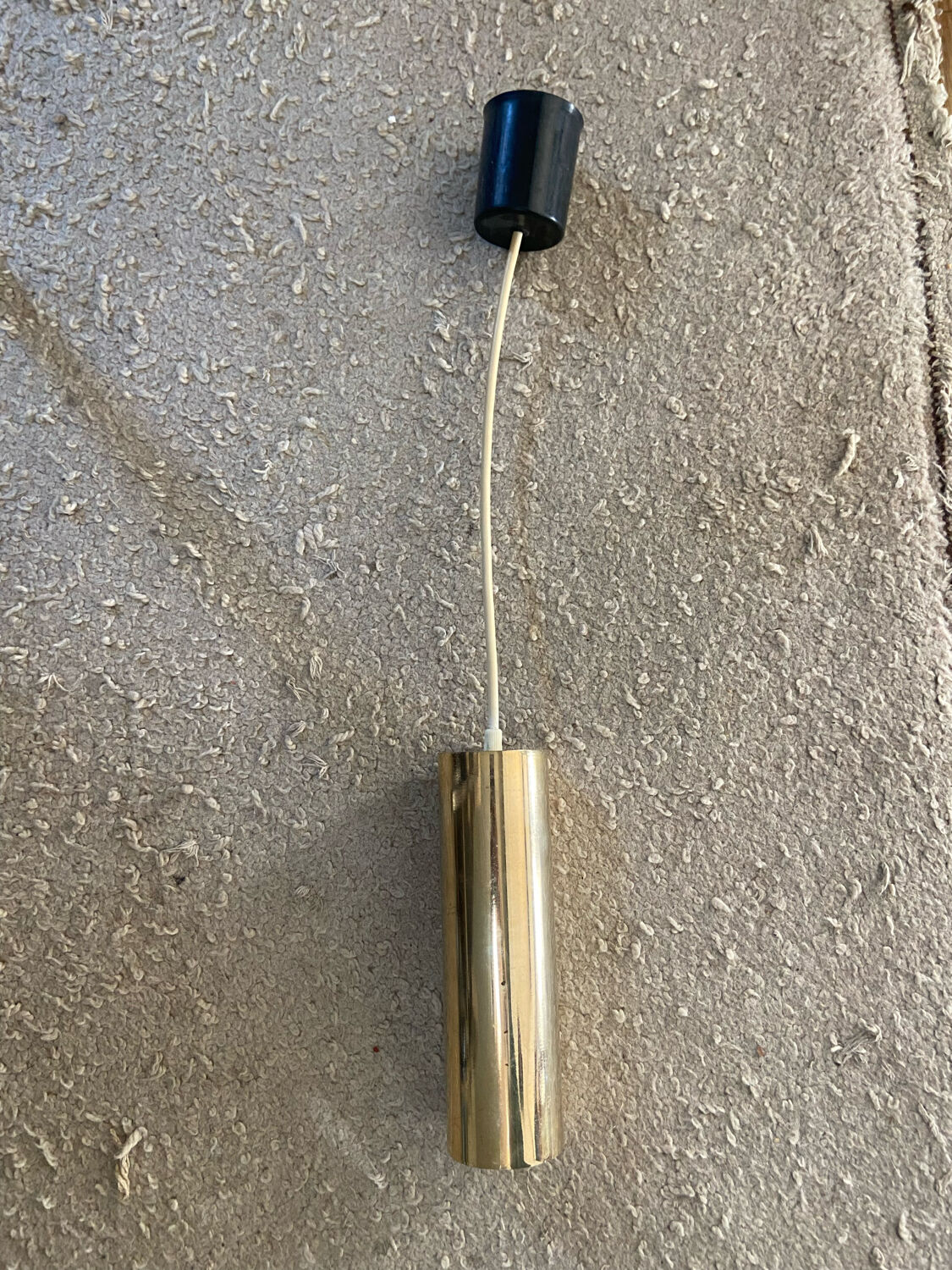 Vintage brass tube pendant light