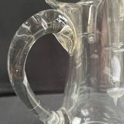 Broc verre soufflé et taillé XIXème