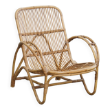 Rattan Armchair by Rohé Noordwolde, 1950