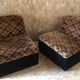 Paire de chauffeuses vintage pop 1970-1980