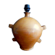 Large lamp foot in terracotta enamelled ochre color / 60s