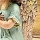 Altar angel statue 26.5 cm plaster santon church nativity scene