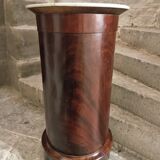 Antique French Empire Somno (bedside table) in mahogany with a marble top, circa 1805–1820.