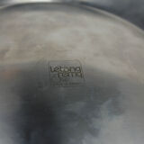 Smoked glass tray and chrome made in France