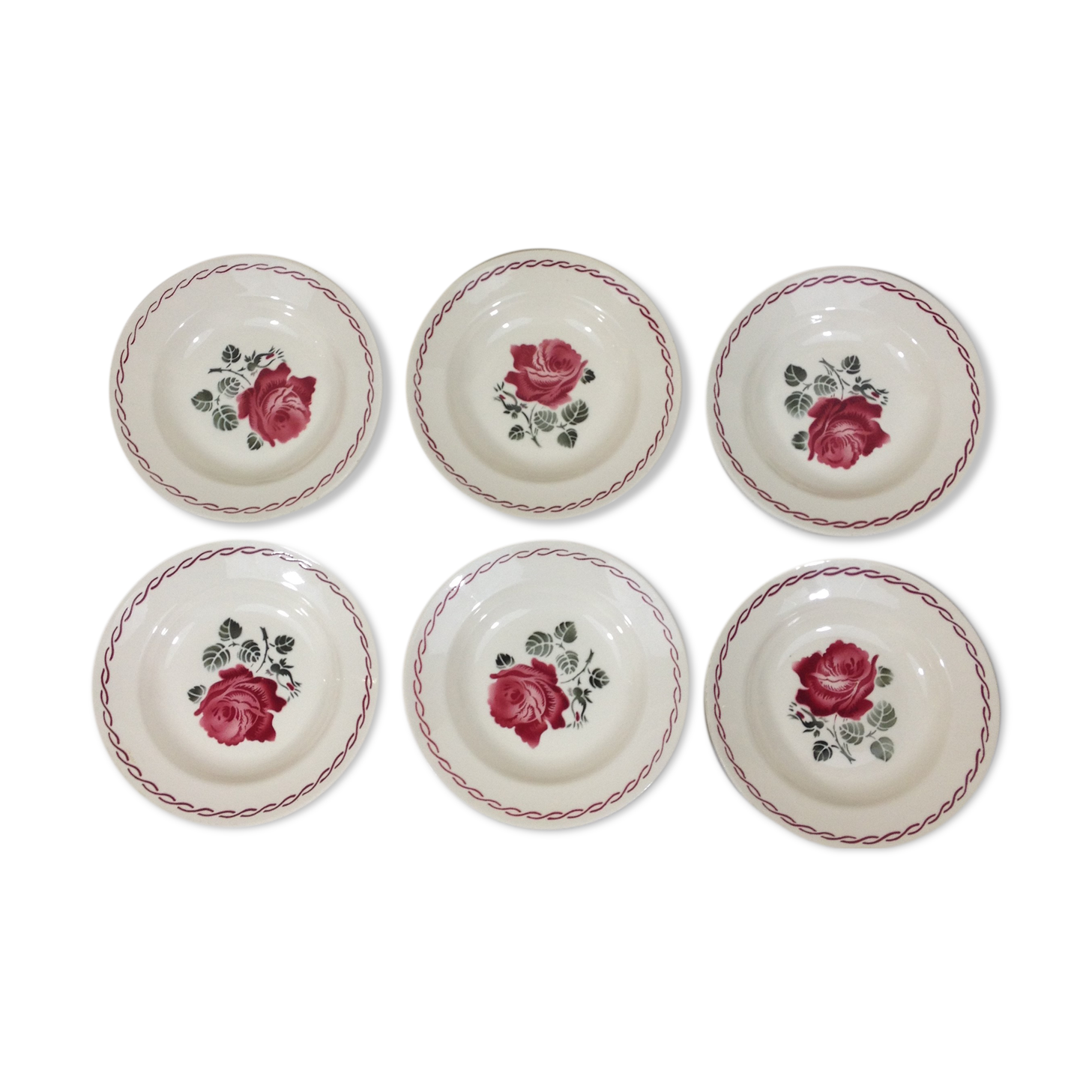 Six Badonviller hollow plates