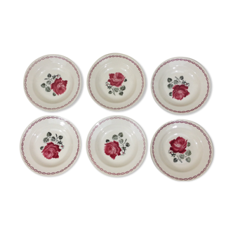 Six assiettes creuses Badonviller