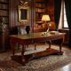 Antique Empire desk from Italy, 1900, mahogany veneer.
