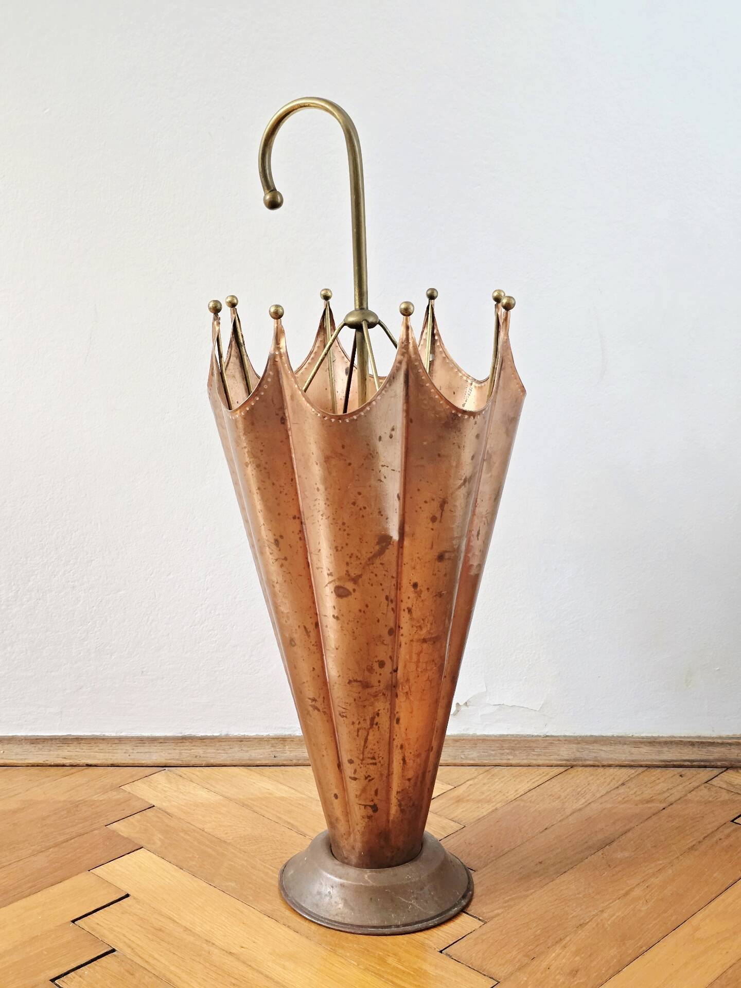 Vintage French Brass Umbrella Stand, 1950s – Antique Patina