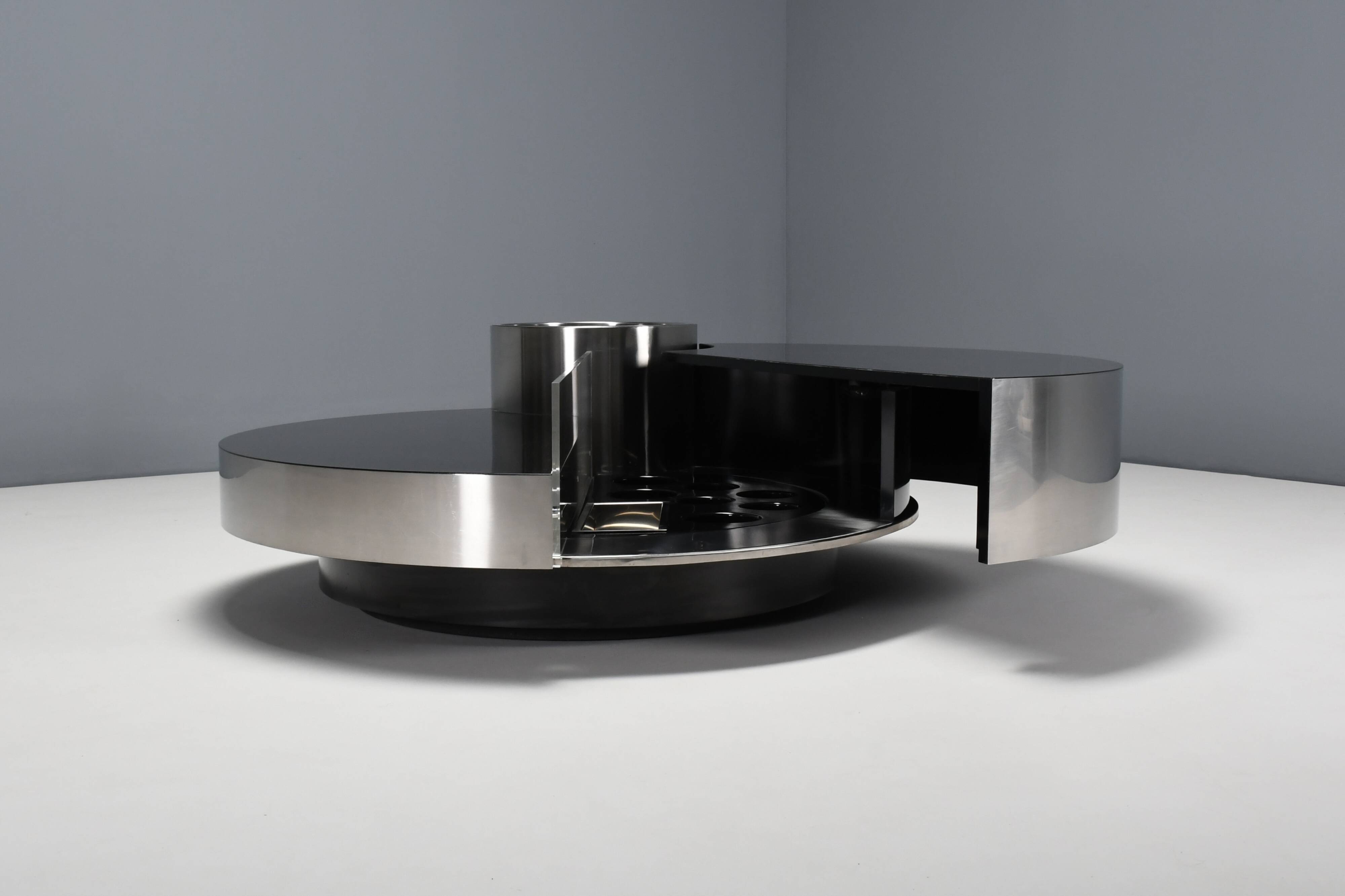 Rare Table Bar by Massimo Papiri for Mario Sabot, Italy 1970s