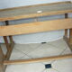 Solid wood school desk from the 1950s