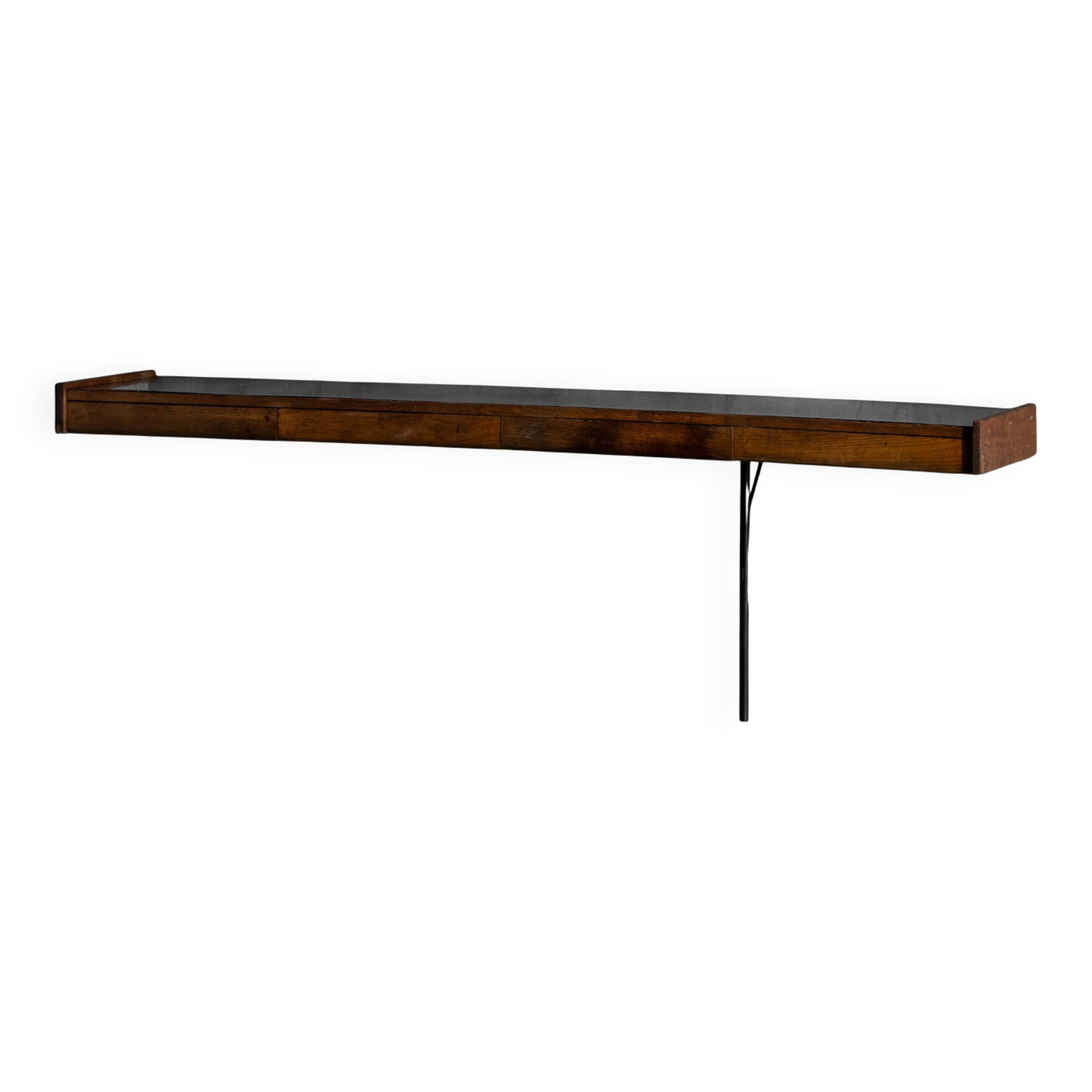 Modernist wall-mounted console, France, 1960s