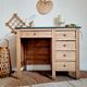 Bureau ancien en bois plateau vert et tiroirs