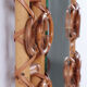 Bamboo with rattan french carved mirror rare beautiful, 1960