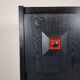 Black and red wooden brutalist bar