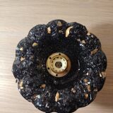 Black and gold Murano flower wall light