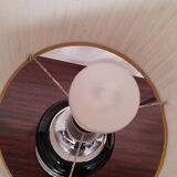 Vintage ceramic table lamp and chrome metal