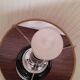 Vintage ceramic table lamp and chrome metal