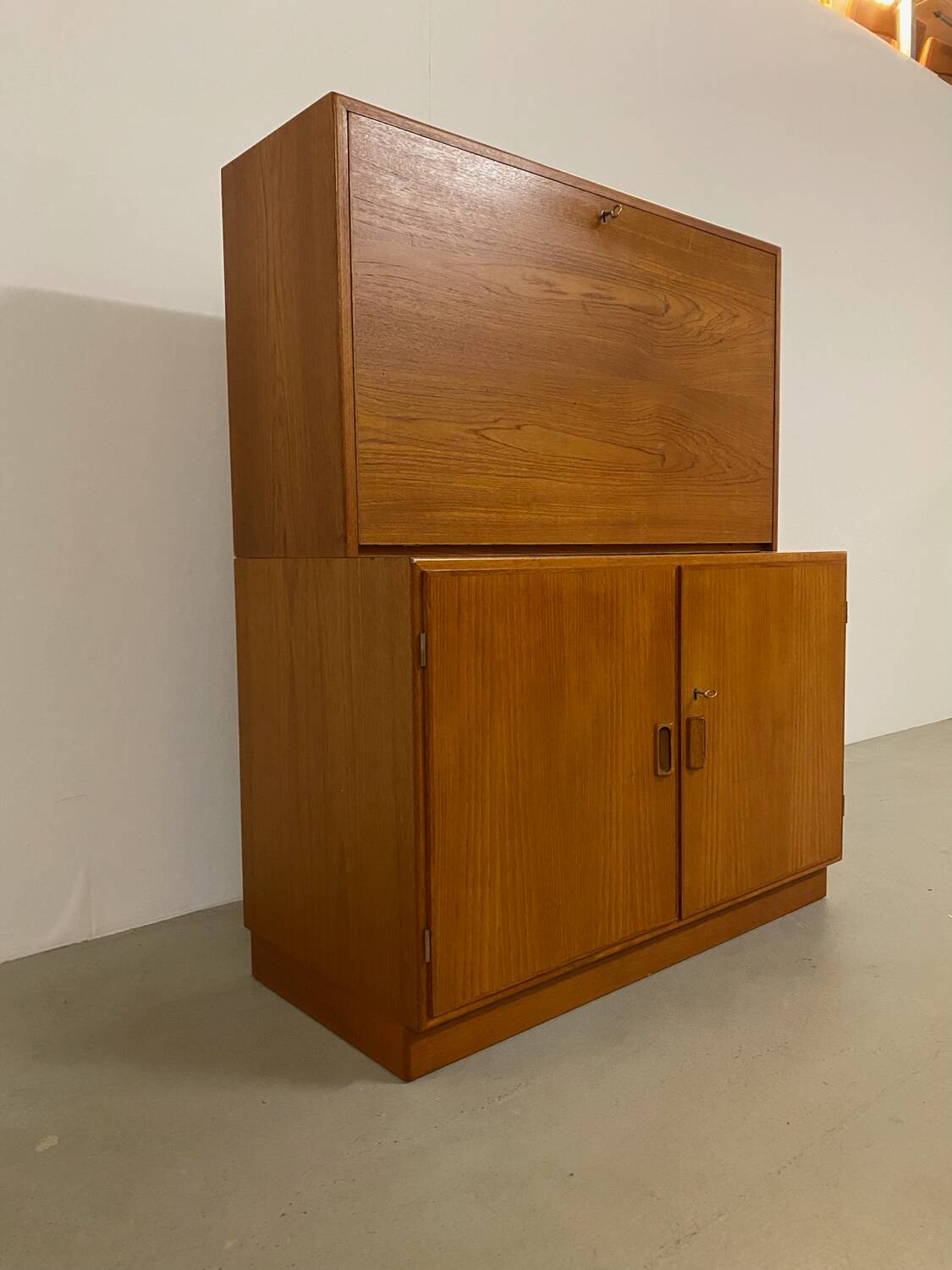 Danish Teak Secretary & Cabinet by Borge Mogensen 60s