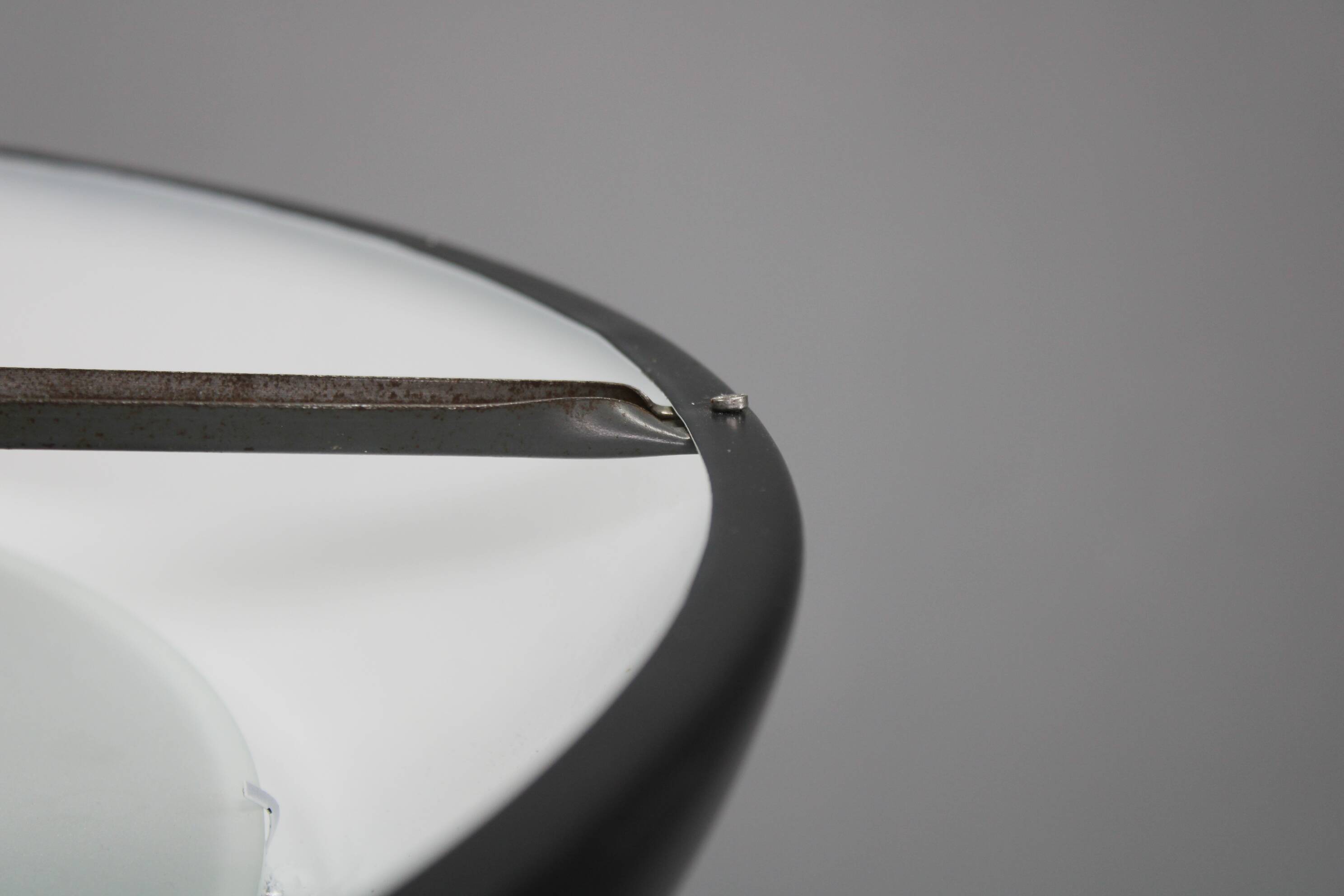 Pair of large Bauhaus "UFO" pendant lights by Josef Hurka for Napako, 1940s