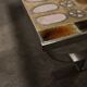 Ceramic coffee table and brushed steel Roche Bobois design Gregorieff 70s, 108x47cm