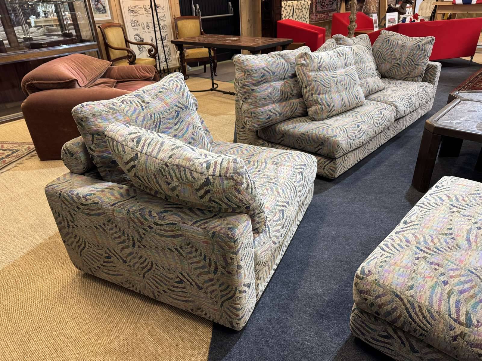 Modular sofa by Roche Bobois from the 1980s in fabric, 2 modules.