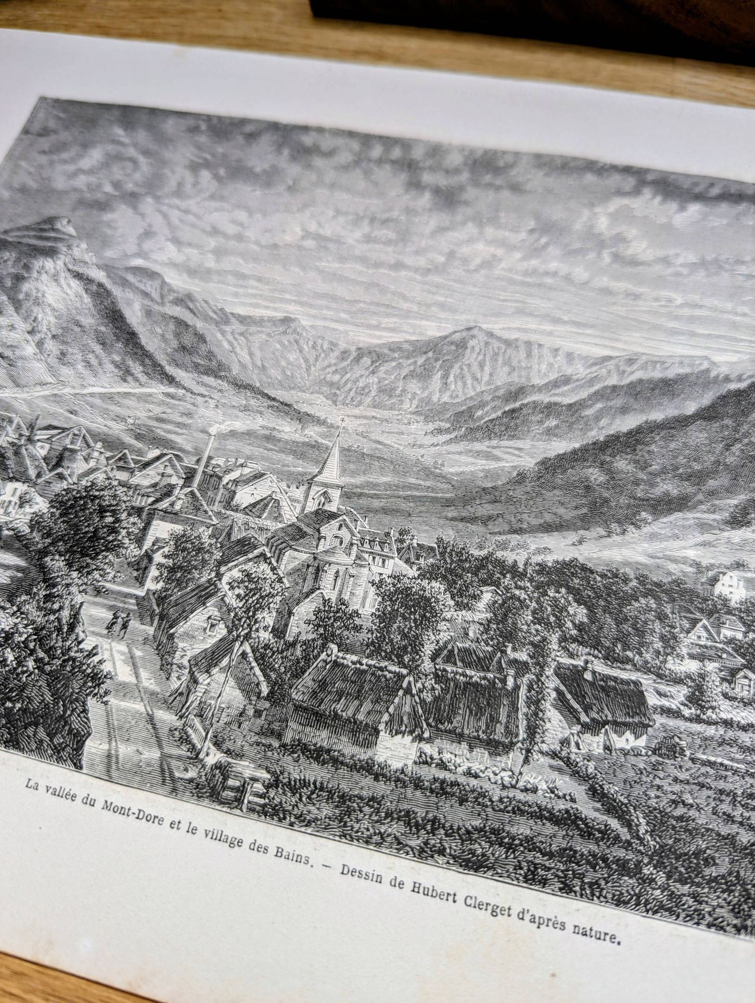La vallée du Mont-Dore. Illustration imprimée en 1866.