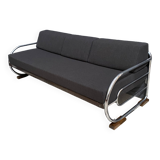 Bauhaus chrome and black daybed / sofa by Hynek Gottwald