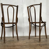 Pair of two vintage round bistro chairs