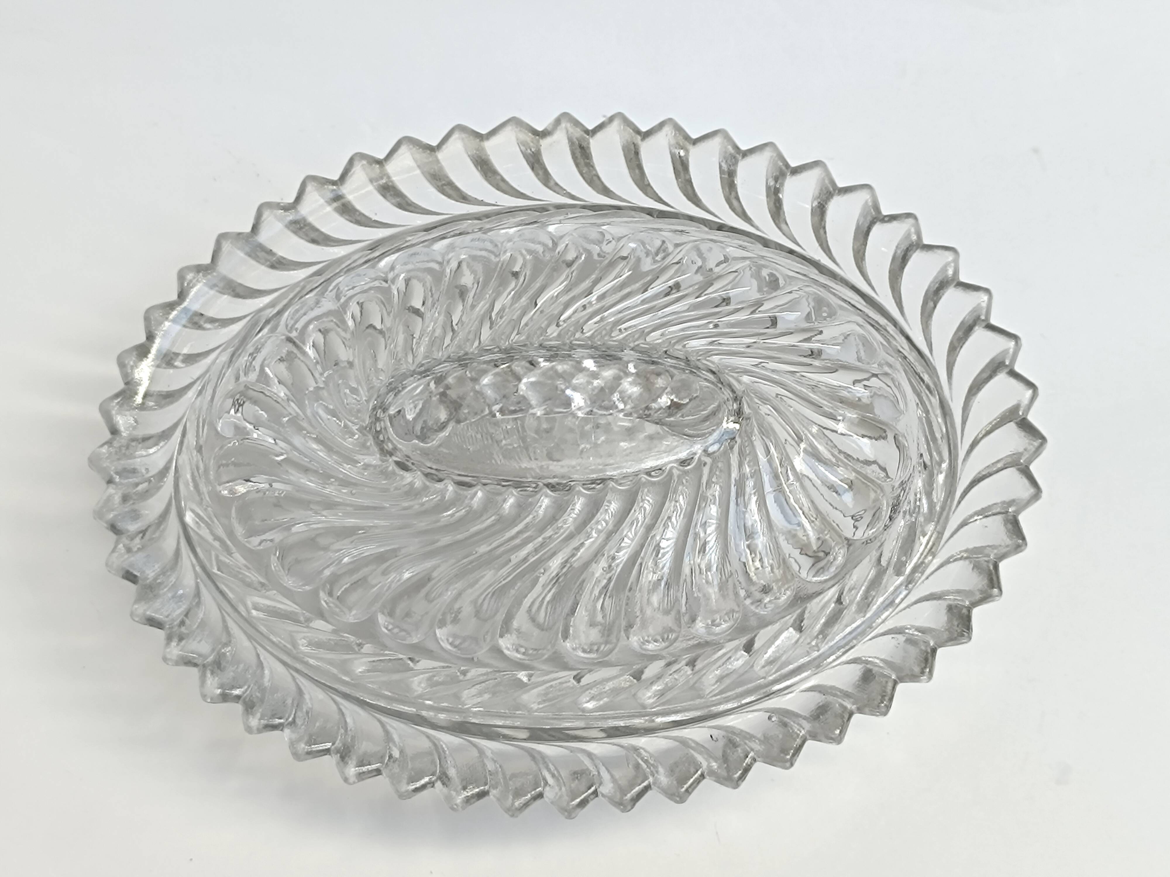 SV glass butter dish