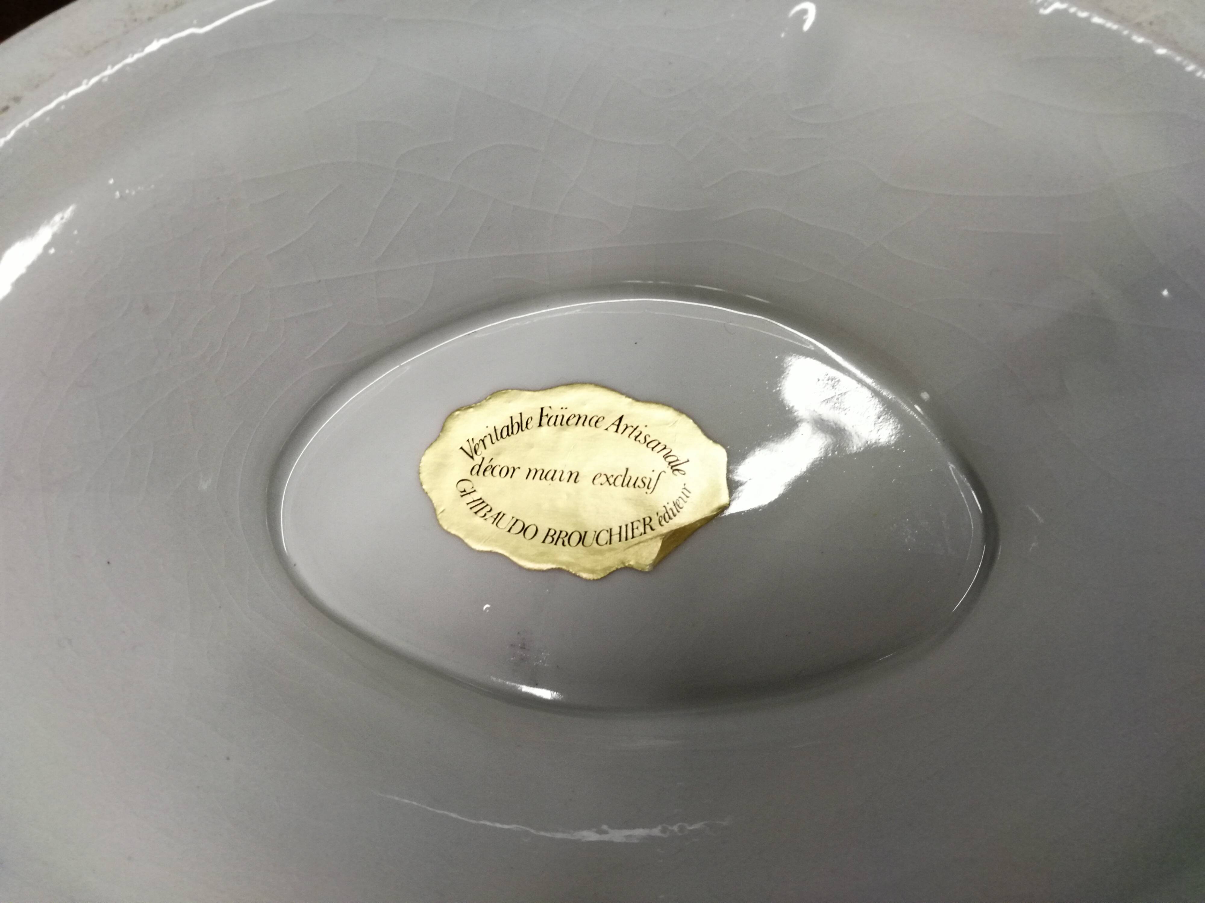Ghibaudo Brouchier earthenware soup tureen