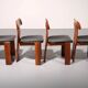 Mario Marenco Walnut Sapporo Dining Chairs for Mobilgirgi, 1970s