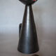 Ceramic pitcher of Louviers manufacture 50s, pitcher with conical handle