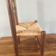 Chaise bois et paille vintage pour enfant