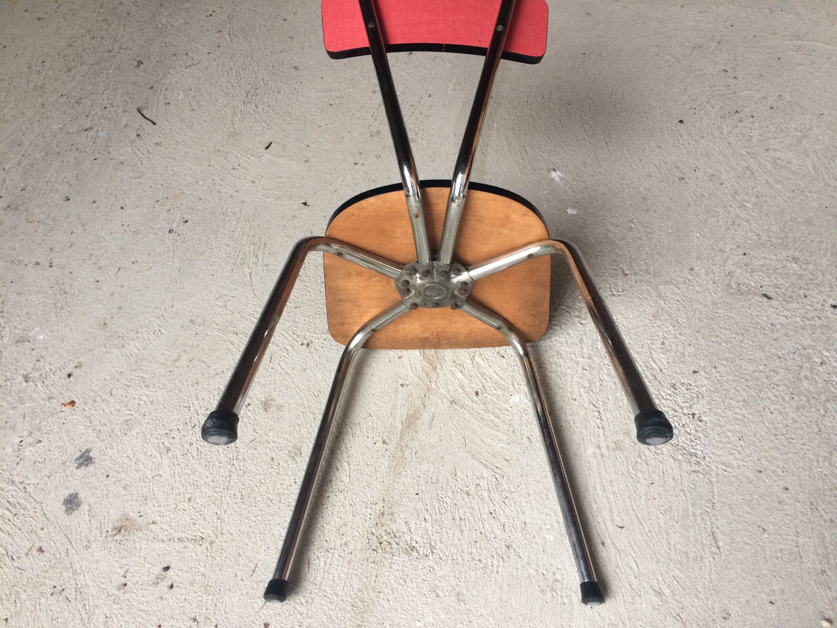 Red vintage formica chair