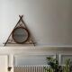 Vintage bamboo and rattan mirror – 1950s