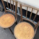 4 curved wooden bistro chairs