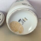 Purple pink yellow flower pot