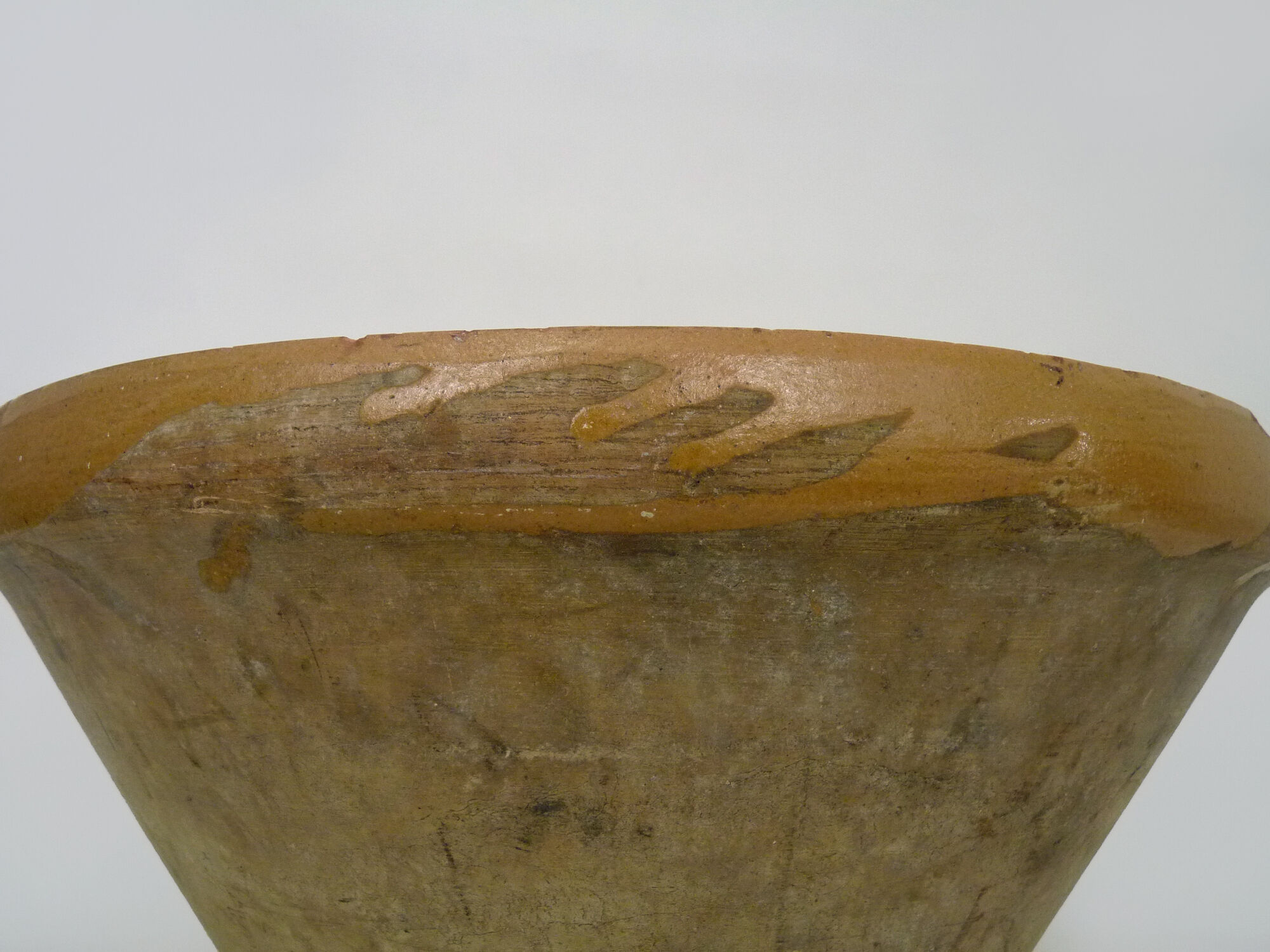 Large glazed yellow sandstone, south west of France. Pyrenees