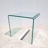 Table basse design en verre transparent