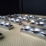 12 silver metal knife holders
