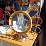 Vintage wicker mirror 1950/60