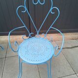 2 splendid garden chairs completely renovated up to date iron 1950