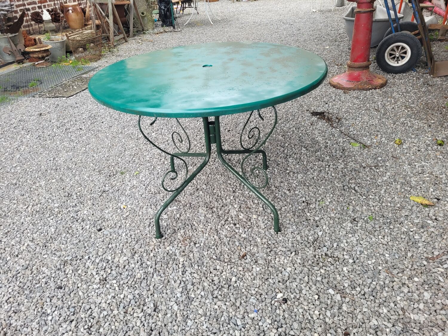 Wrought iron garden table