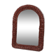 Vintage mirror with wicker border