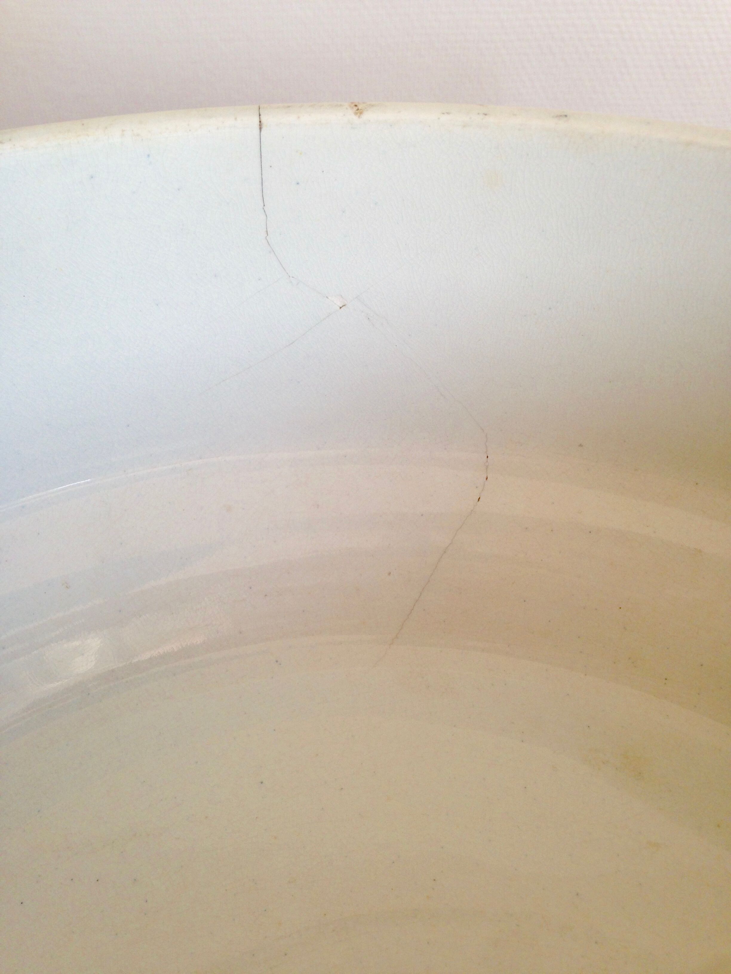 Bowl former french Teresa 1900, white blue