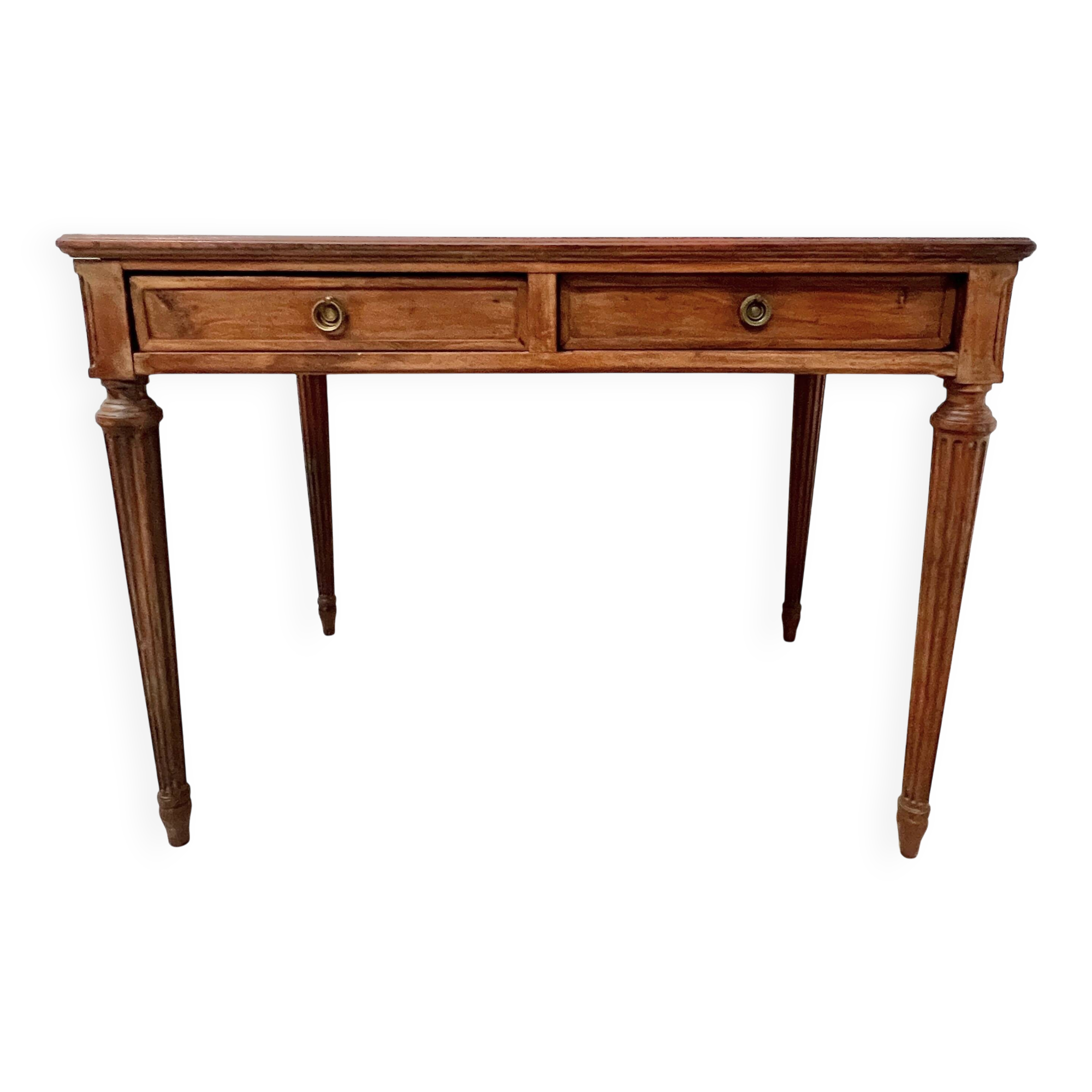 Louis XVI style desk in stained beech, 20th century.