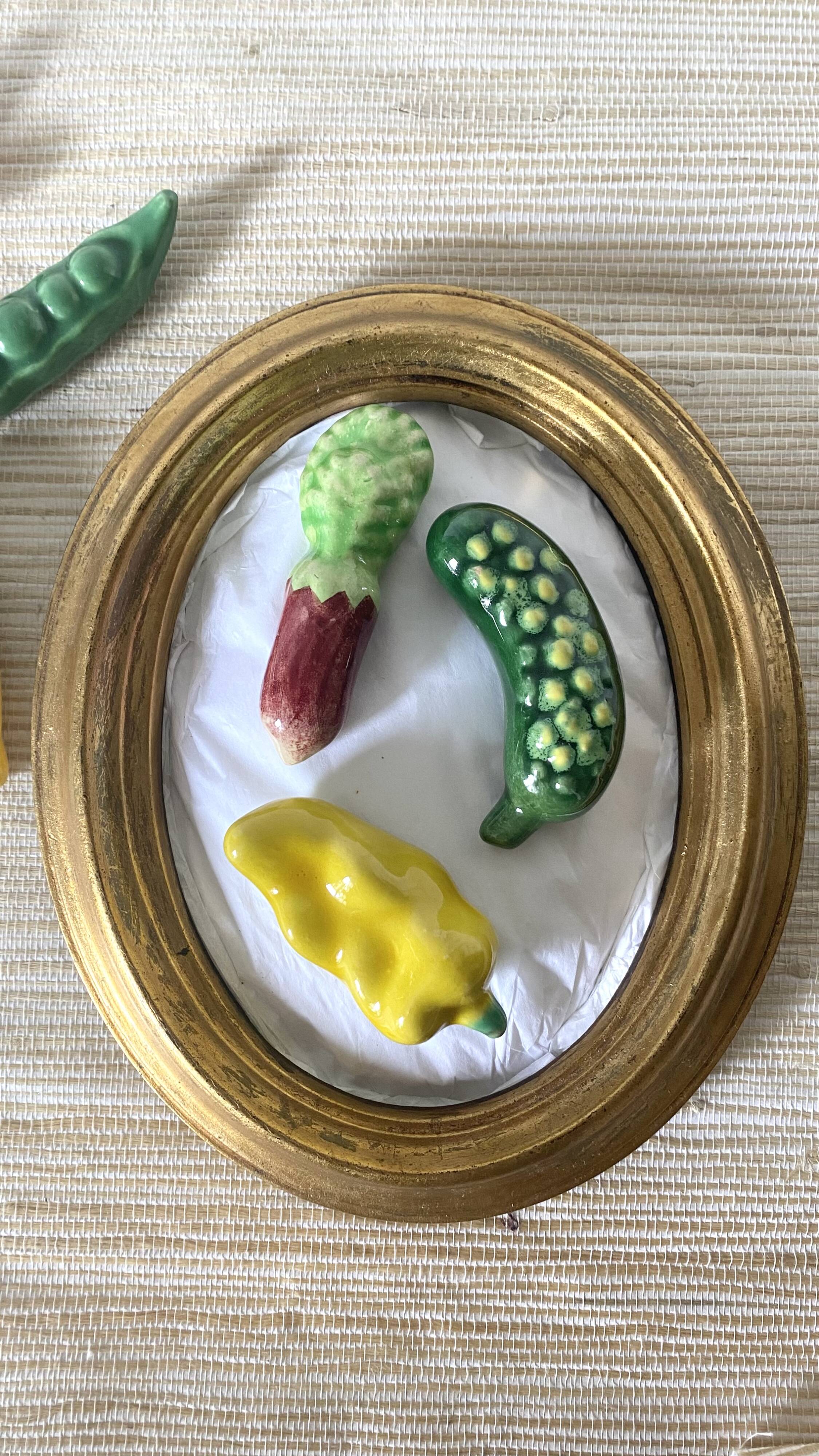 Vegetable barbotine knife holder, 50s-60s