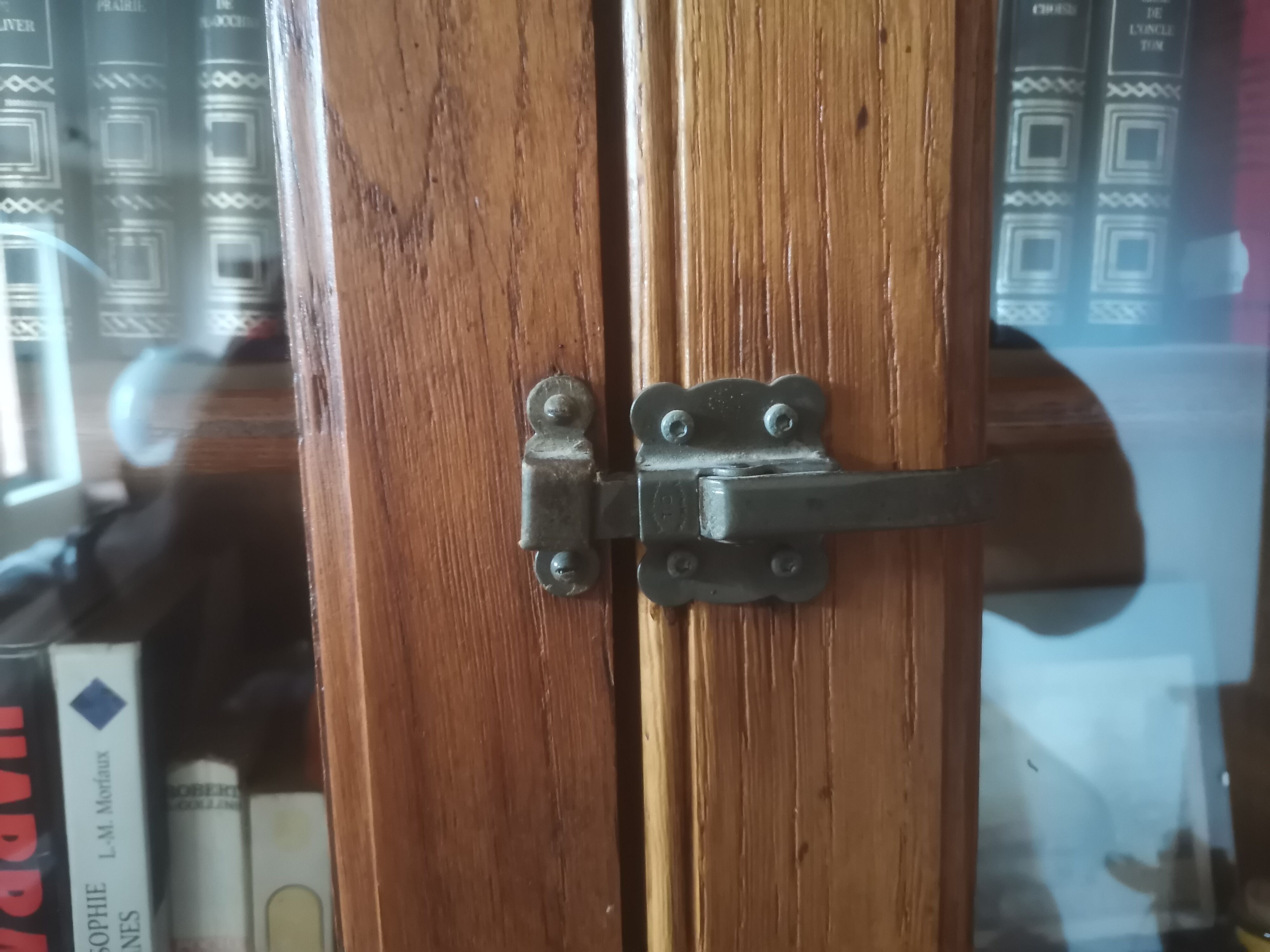 Old pharmacy furniture at an angle