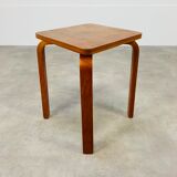 Scandinavian curved wood stool 50s