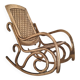 Chaise berçante en laiton vintage - grande miniature